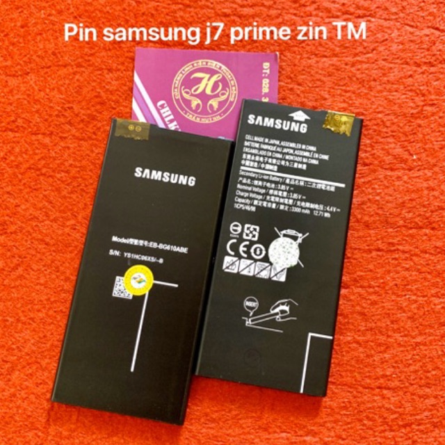 Pin samsung j7 prime zin kí hiệu trên pin AB-BG610ABE