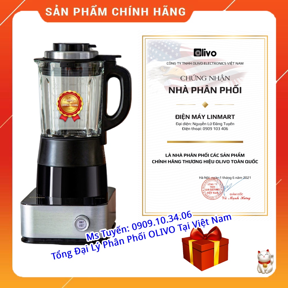 [CHÍNH HÃNG] Máy Làm Sữa Hạt OLIVO CB22 PRO - Độ Ồn Thấp Nhất - Chống Trào Tuyệt Đối - Vệ Sinh Khử Khuẩn - Thương Hiệu M