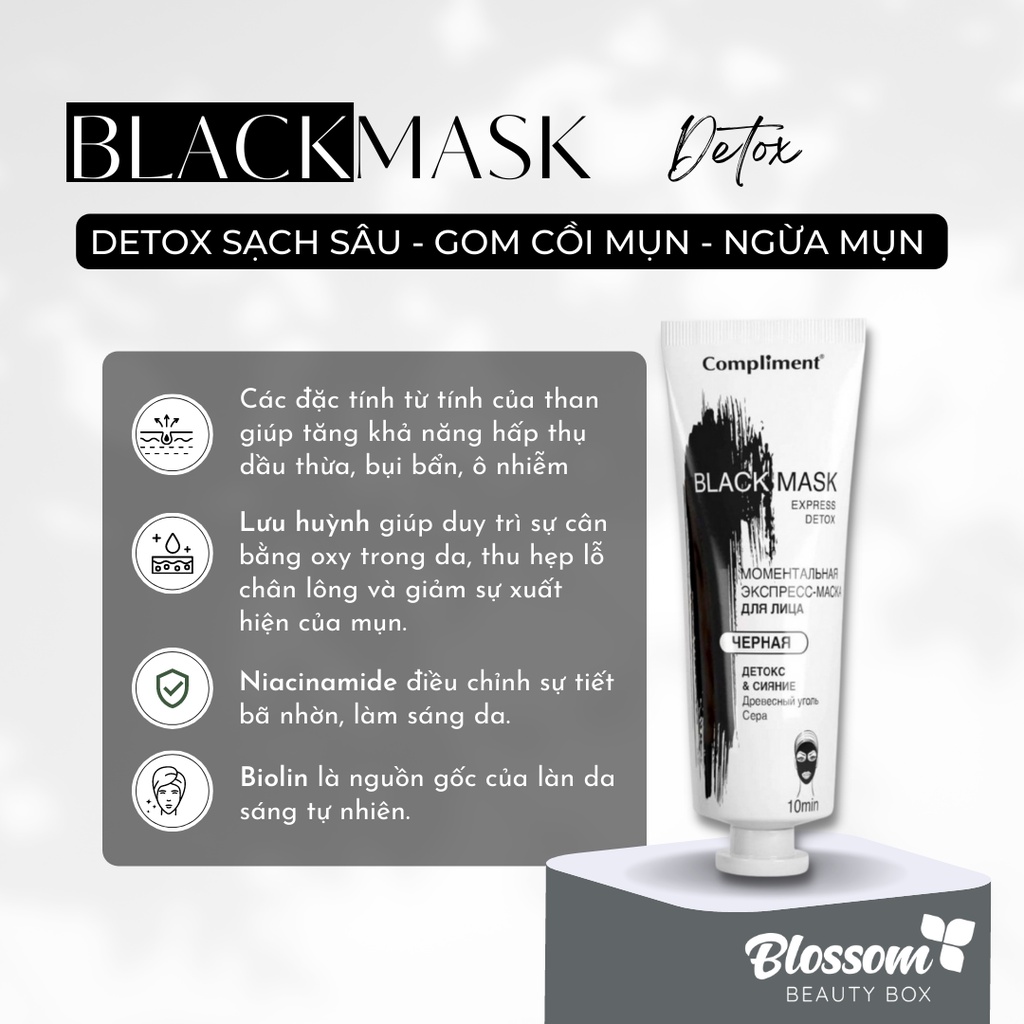 Mặt nạ Compliment Green Mask Giảm dầu, mụn 80ML
