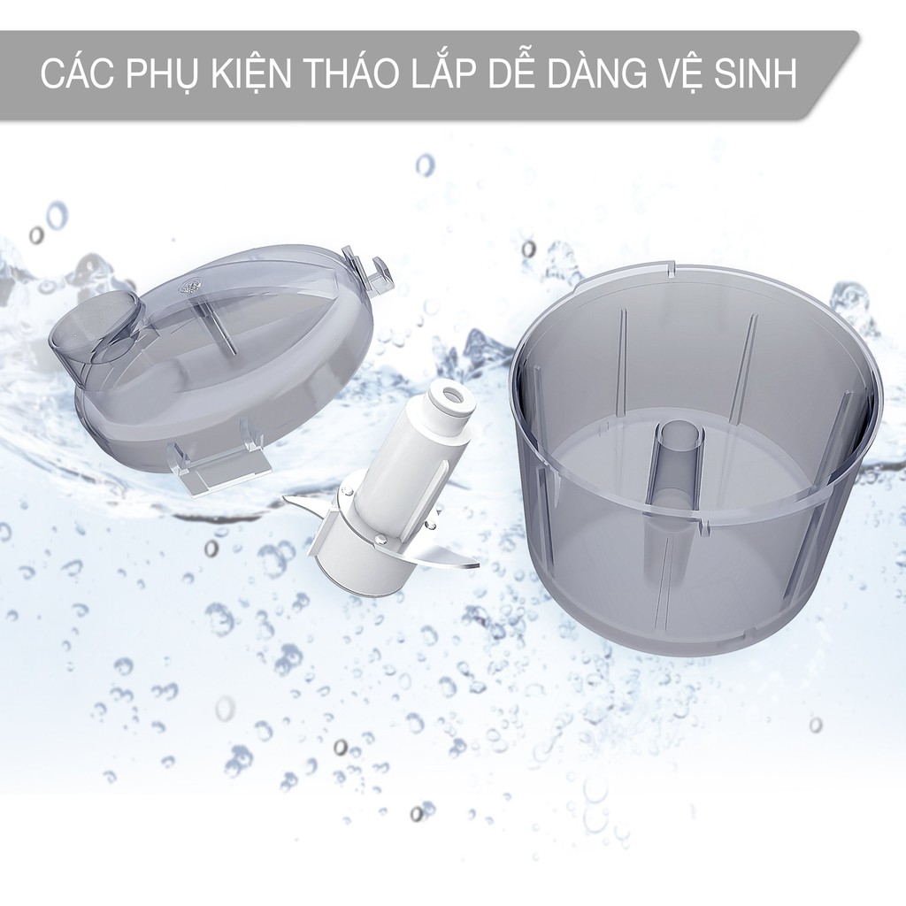 Máy xay đa năng mini LEBENLANG xay thịt, tỏi, hành, ớt, gia vị, cối 350ml, công suất 120ml - hàng chính hãng