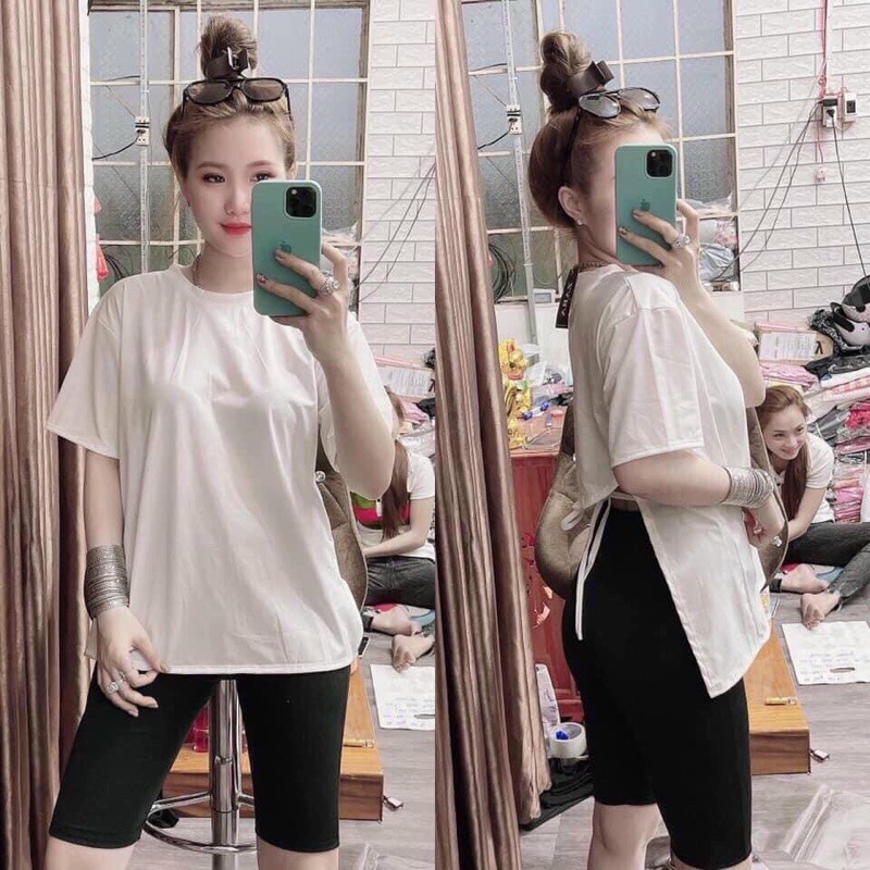 [Mã SKAMFSW175 giảm 10K đơn 50K] [RẺ VÔ ĐỊCH] Sét Bộ Áo Thun Tay Lỡ Mix Quần Legging Đùi Siêu Hot(Hàng Có Sẵn, Ảnh Thật)