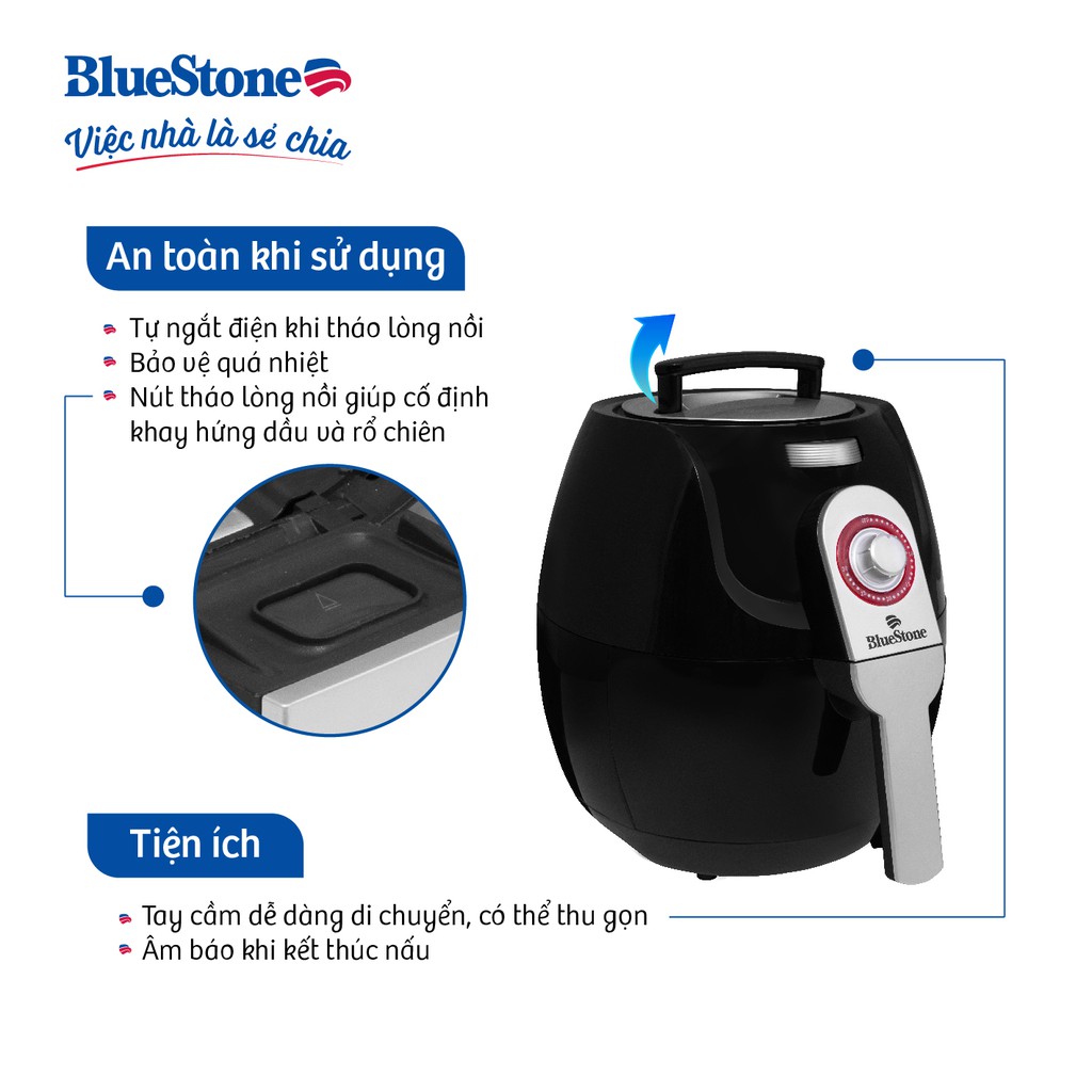 Nồi Chiên Không Dầu Công Nghệ Mới Bluestone AFB-5859 3.3L