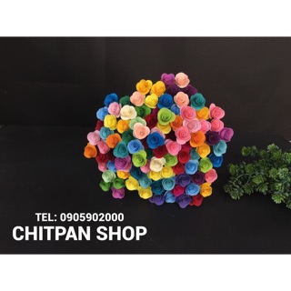 Hoa handmade làm từ giấy mỹ thuật-trang trí lọ, bình hoa- mẫu hoa hồng