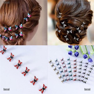 Set 12 kẹp tóc càng cua nhỏ trang trí hình bươm bướm xinh xắn