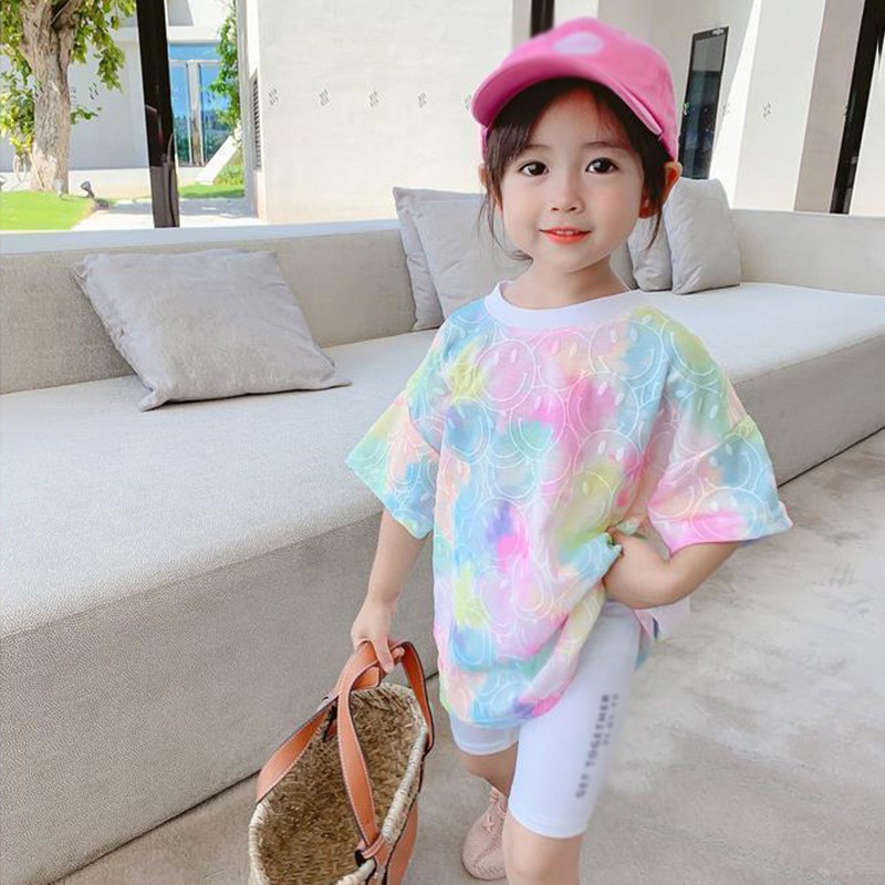 Đầm Công Chúa Mùa Hè Hàn Quốc Tay Ngắn Cổ Tròn Se7en Cho Bé Gái