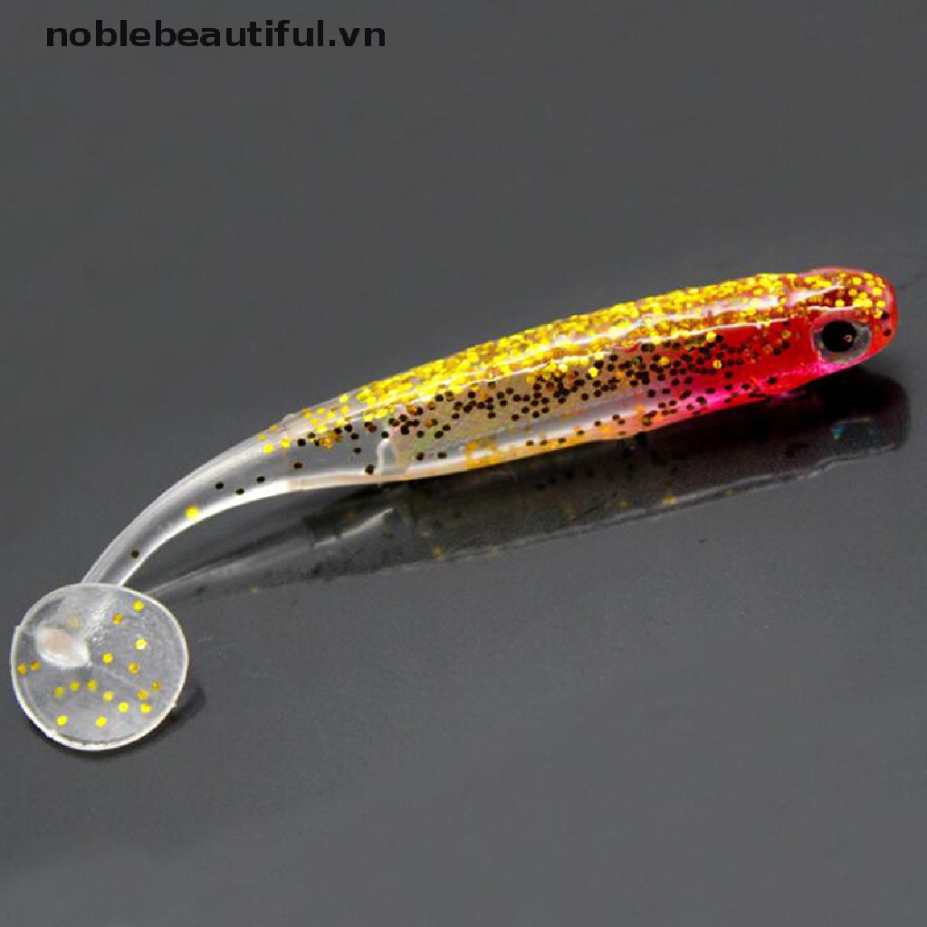 Mồi Xoay Câu Cá Giả Bằng Silicon Mềm Đính Sequin Lấp Lánh