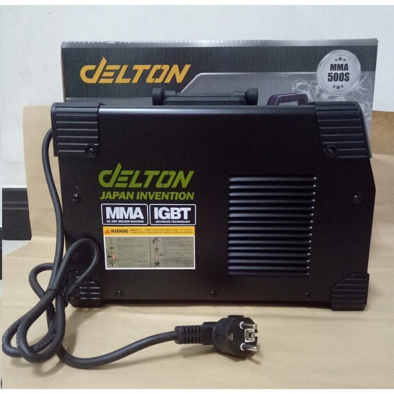 MÁY HÀN ĐIỆN TỬ DELTON 500S INVERTER JAPAN FULL PHỤ KIỆN KÉO 3.2MM TẶNG 10 QUE HÀN NEW 100%