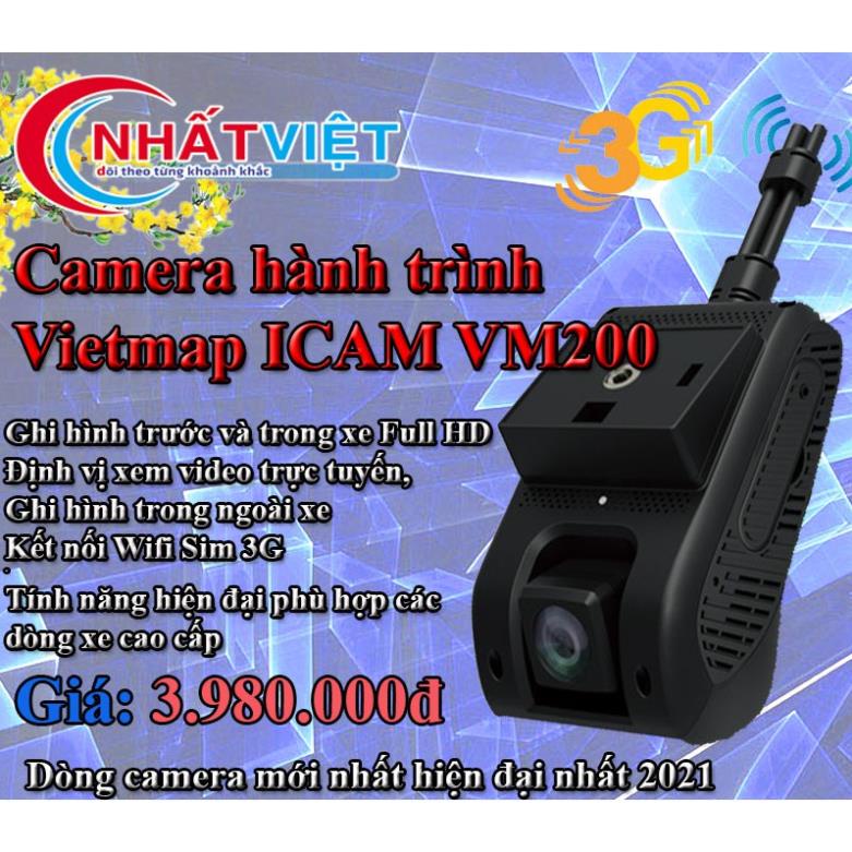 Camera Hành Trình Vietmap Icam VM200 Quan Sát Từ Xa tặng thẻ nhớ 128GB