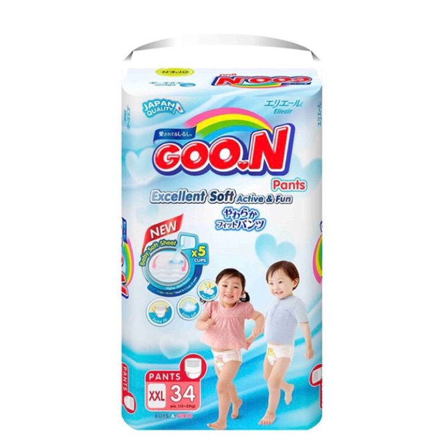 Bỉm Goo.n slim quần l48/xl42/xxl34