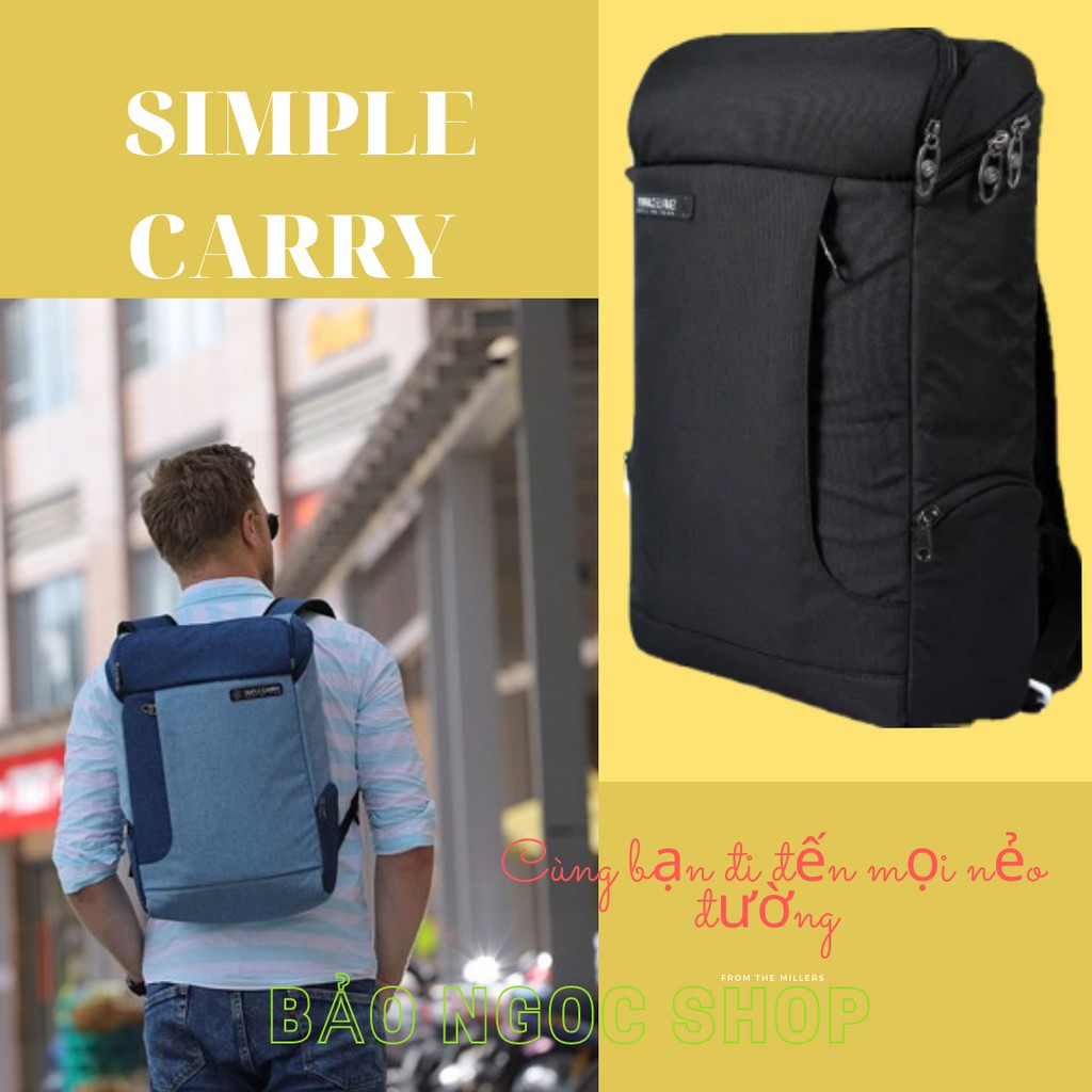 Balo laptop SIMPLE CARRY trượt nước k5 bảo hành 10 năm trên toàn quốc