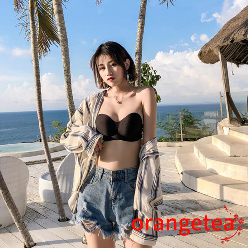 Áo Lót Nâng Ngực Không Dây Màu Trơn Dành Cho Nữ