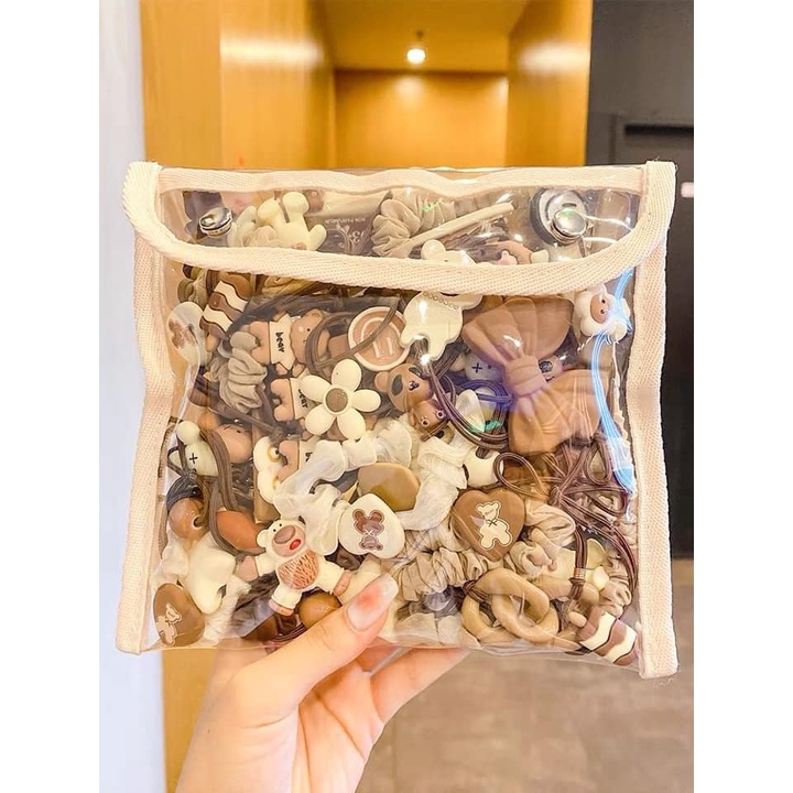 SET DÂY BUỘC TÓC GẤU NÂU DỄ THƯƠNG