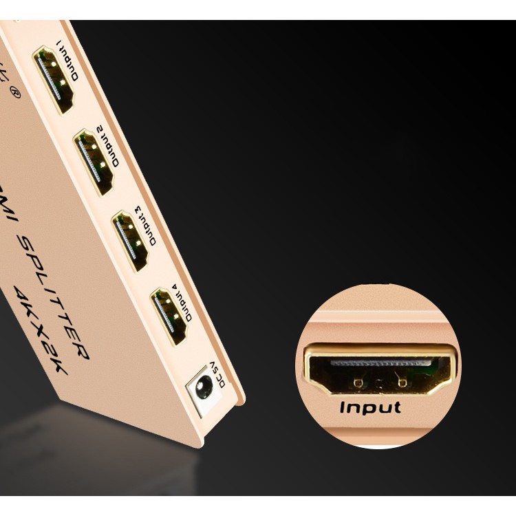 Bộ chia HDMI 4K 1 ra 4, splitter HDMI 1x4 - Jinghua F111