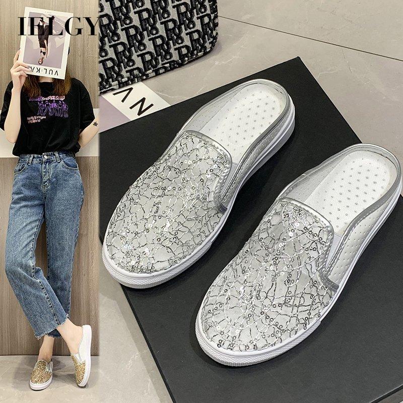 Dép bít mũi IELGY đế dày phối lưới thoáng khí thời trang dành cho nữ