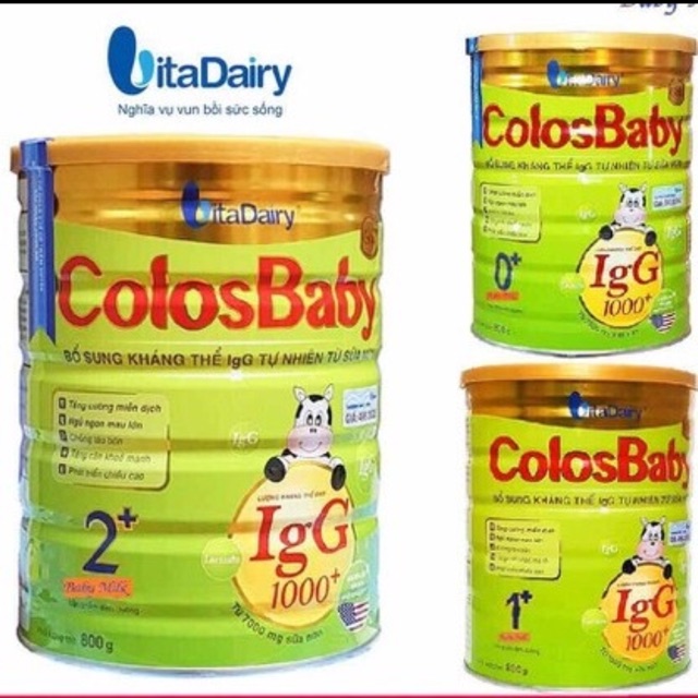 Sữa Colosbaby số 0+, Số 1+, Số 2+ loại 800g Date luôn mới