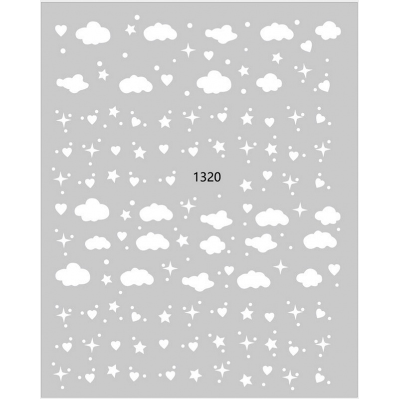 [Hàng mới về] 1 Tờ nhãn dán hình mây lung linh trang trí móng diy