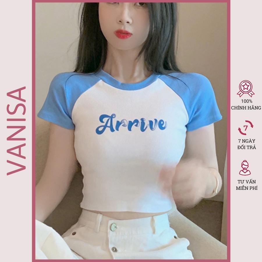 Áo croptop nữ tay ngắn ôm kiểu body đẹp cao cấp giá rẻ VANISA CT006