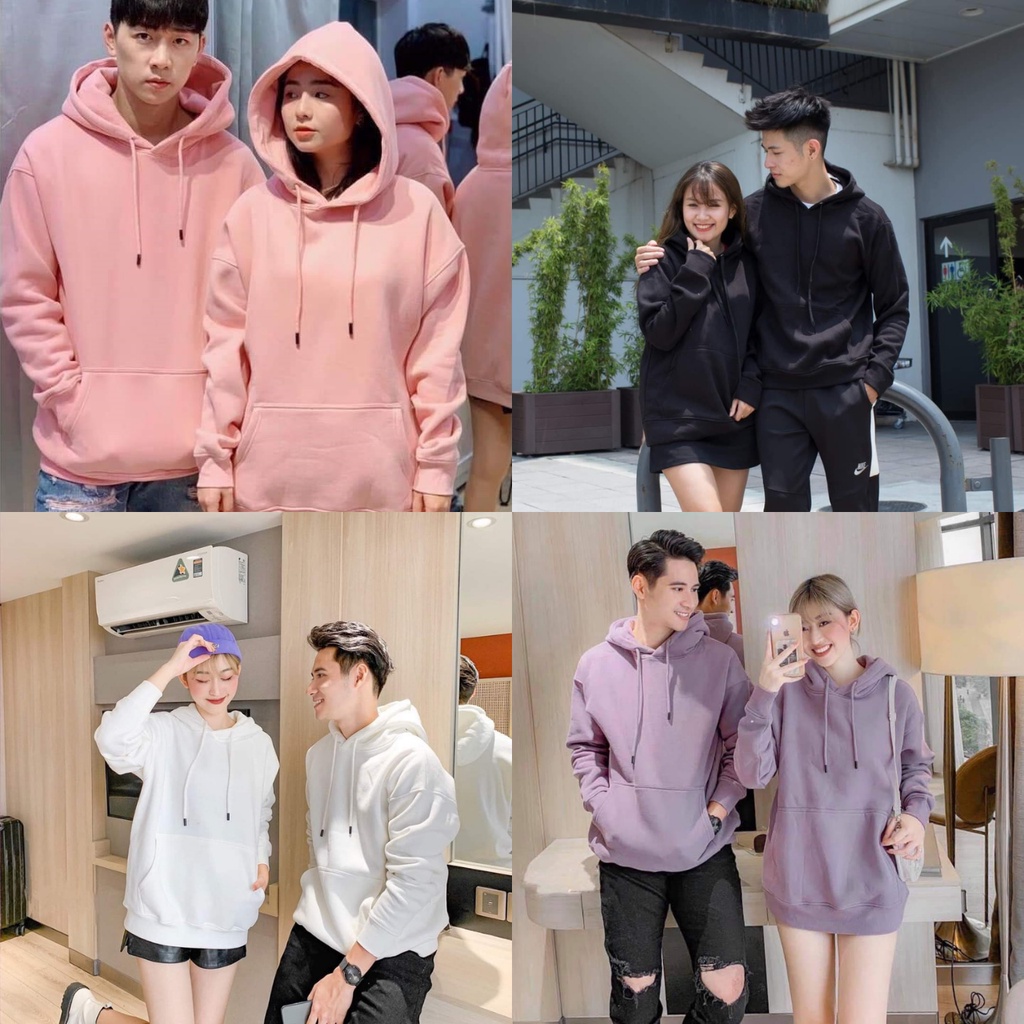 Áo Hoodie Chất Nỉ Bông Form Rộng Unisex Nam Nữ