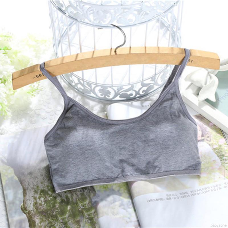 Áo lót cotton màu trơn đơn giản cho bé gái mới lớn