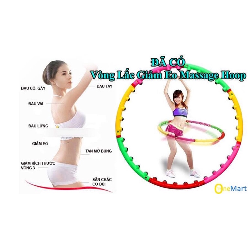 Vòng lắc eo hula hoop, vòng lắc bụng   hạt massage từ tính giảm eo nhanh chóng - LYLYSPORTS