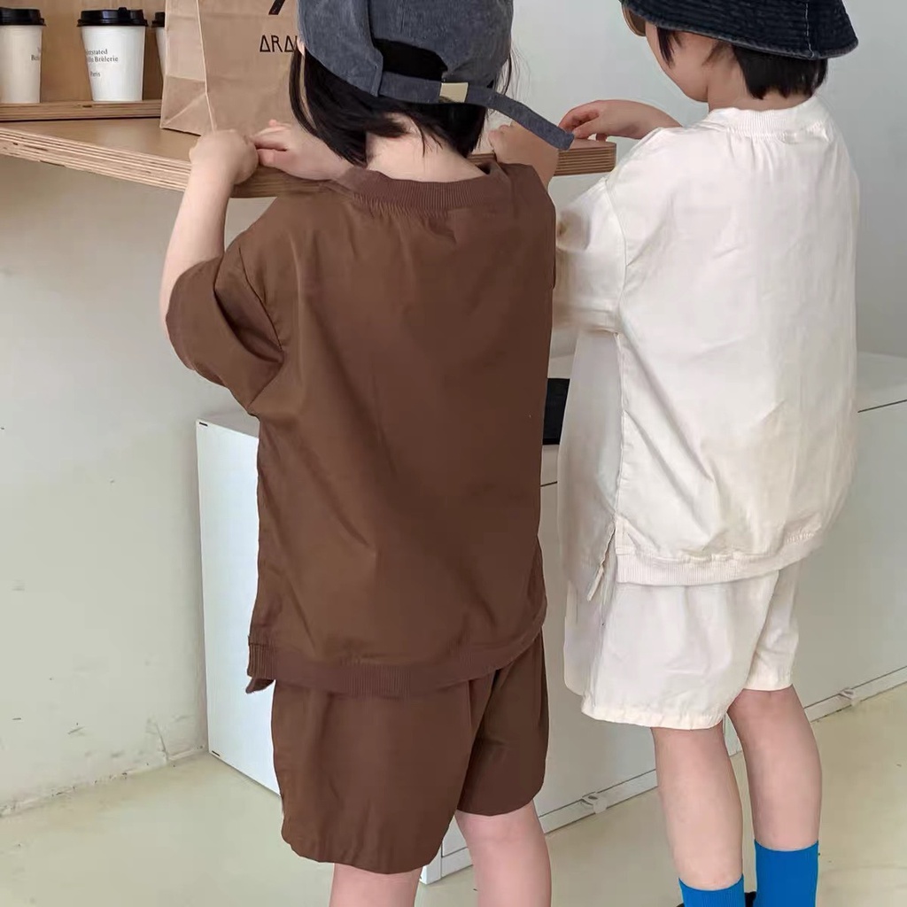 Sét Cộc Tay Cho Bé Trai Và Bé Gái, Bộ Cộc Tay Trơn Cho Bé Cân Nặng Từ 5kg - 32kg Quần Áo Trẻ EM BETHO KIDS