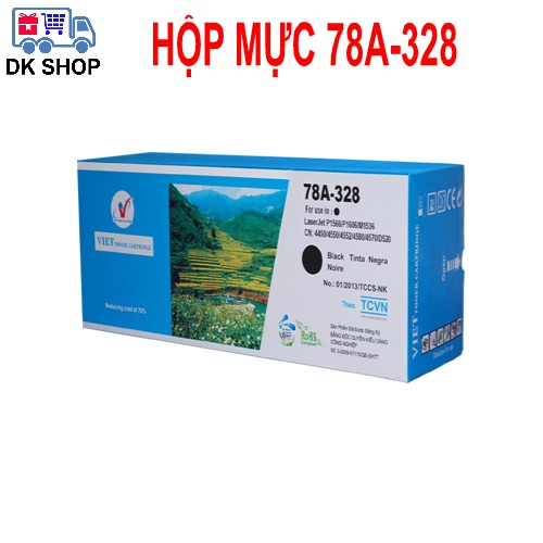 Hộp Mực In 78A-328 (Viet Toner) - Dùng Cho Máy In Hp: P1566, P1606DN, M1536DNF, Canon: 4550 /4580DN/ 4570DN/ 4550D...