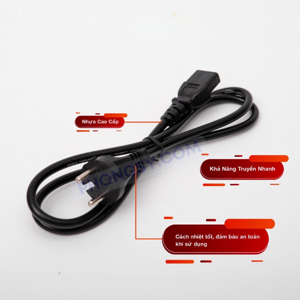 Dây nguồn máy tính nồi cơm điện FY003 chính hãng  lõi đồng chịu tải 2500W