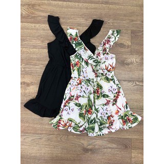 Jumpsuit dây viền bèo BCBG Kami