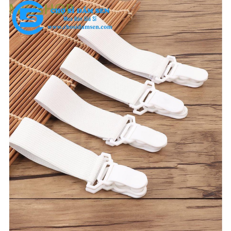 Kẹp ga giường thun, Bộ 4 dây thun Kẹp Cố Định Ga Giường, Drap Giường, Tấm Trải Giường Chống Xê Dịch G329-KepDrapThun