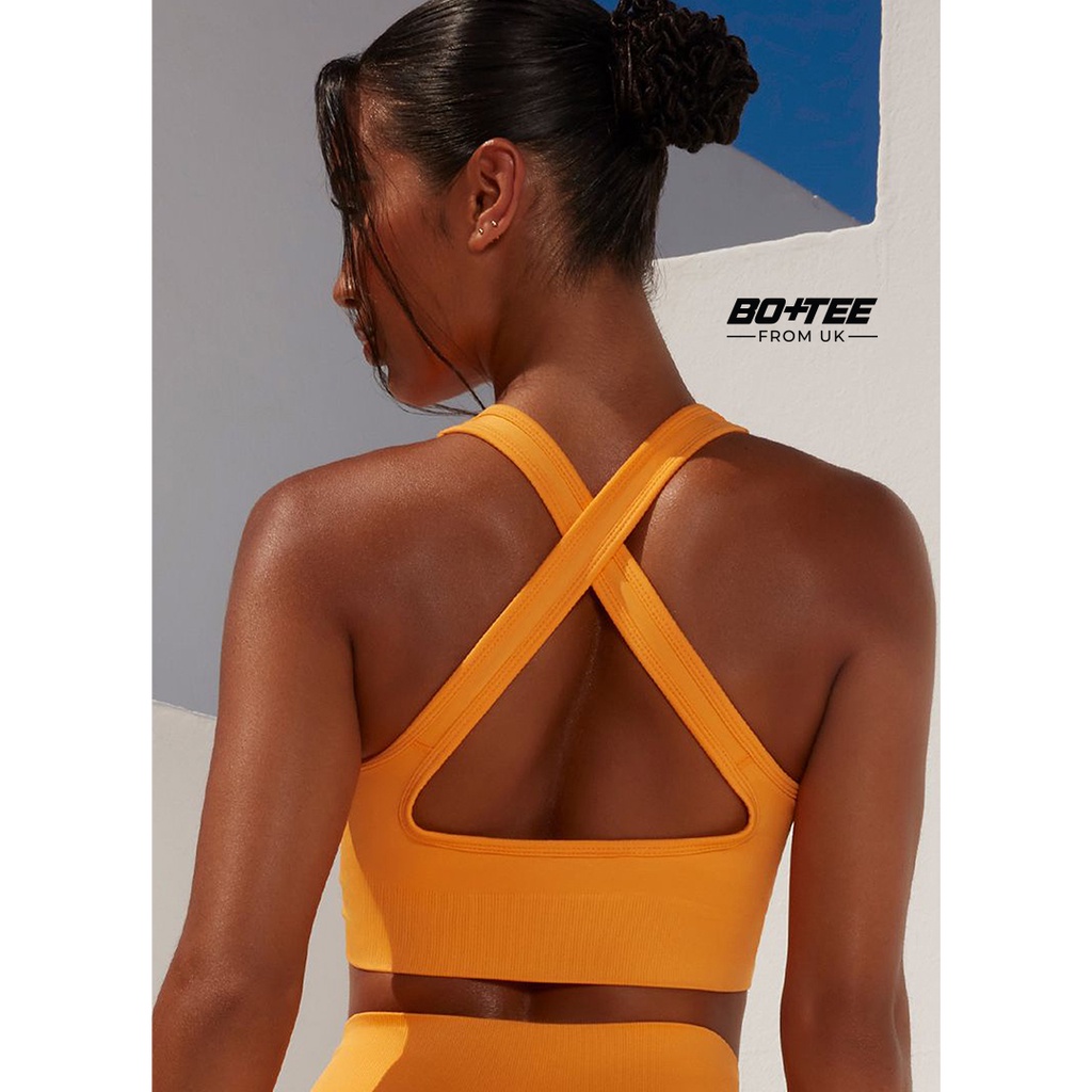 Bo+Tee - Áo bra thể thao dây chéo lưng, áo tập gym, yoga, dance