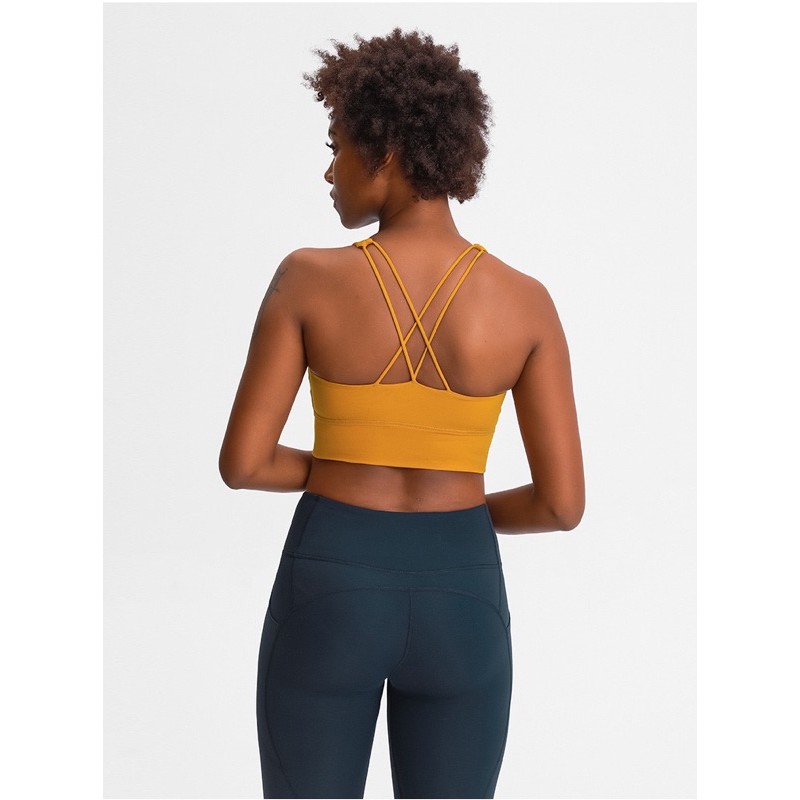 Áo tập Lululemon Free To Be Bra Long Line Mẫu mới Thu Đông 2020 - Áo lót thể thao Lululemon không logo