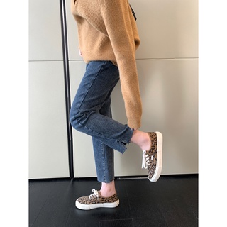 NSCAT-Quần dành cho bà bầu denim thẳng với chất liệu nhung dày dặn
