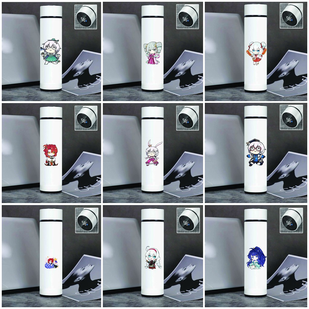 Bình giữ nhiệt đựng nước in hình HONKAI IMPACT game tiện lợi xinh xắn anime chibi