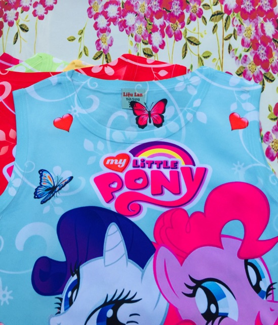 🌸🌸 Đầm chữ A in 3D hình PONY cực xinh bé từ 19-33kg