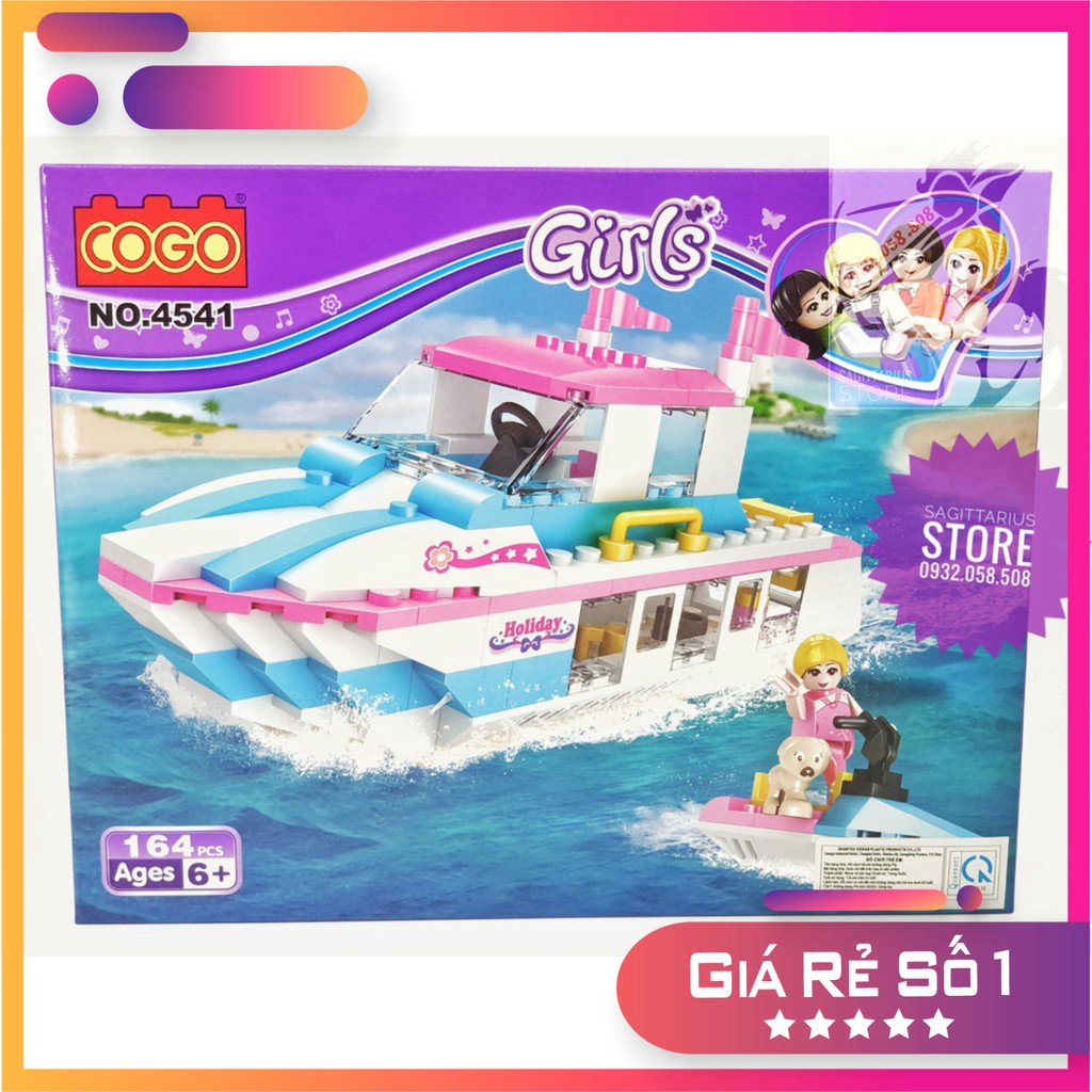 Lego Friend COGO 4541 Lắp Ráp Du Thuyền & Ca Nô Nước ( 164 Mảnh ) [Hot]