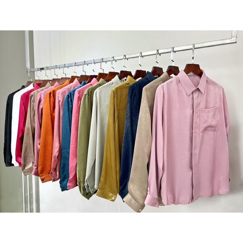 Áo sơ mi lụa basic