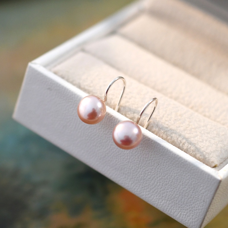 Khuyên Tai Bạc 925 Đính Ngọc Trai Nước Ngọt Thời Trang Cho Nữ