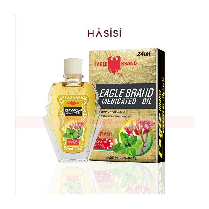 Dầu Gió Con Ó Vàng EAGLE BRAND - MEDICATED OIL REFRESH 24ml