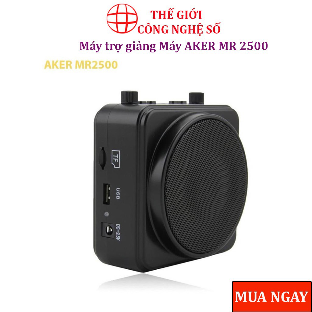 Máy trợ giảng AKER MR 2500 ☢️FreeShip☢️ không dây hỗ trợ USB, thẻ nhớ, Đài radio FM, Âm thanh trong, to, Bảo hành 6 thán
