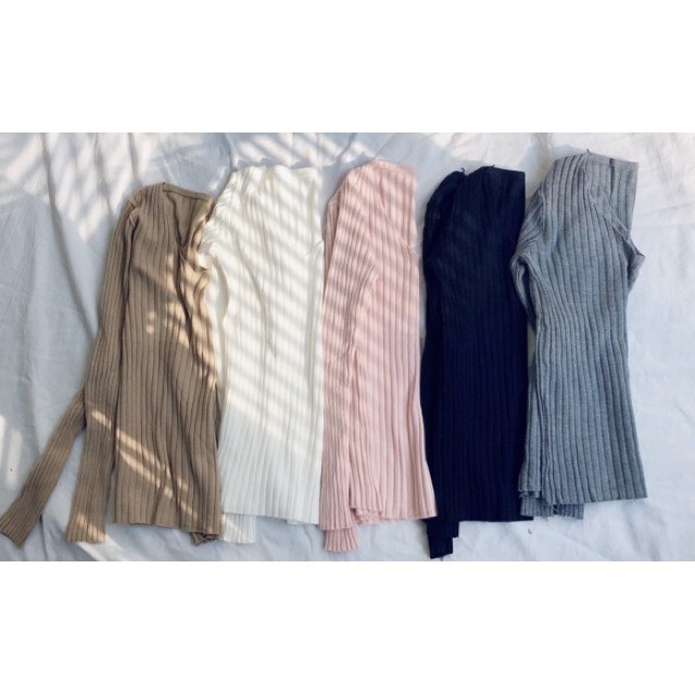 Áo len nữ tăm đũa cổ V thu đông xuân nữ hàng mới siêu xinh , Set đồ nữ (video/ảnh thật) | BigBuy360 - bigbuy360.vn