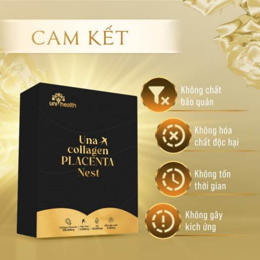 Combo Una Collagen Placenta Nest, Una Collagen Nest, Collagen Dạng Uống Giúp Da Săn Chắc,Cân Bằng Nội Tiết Cici Thượng Đ