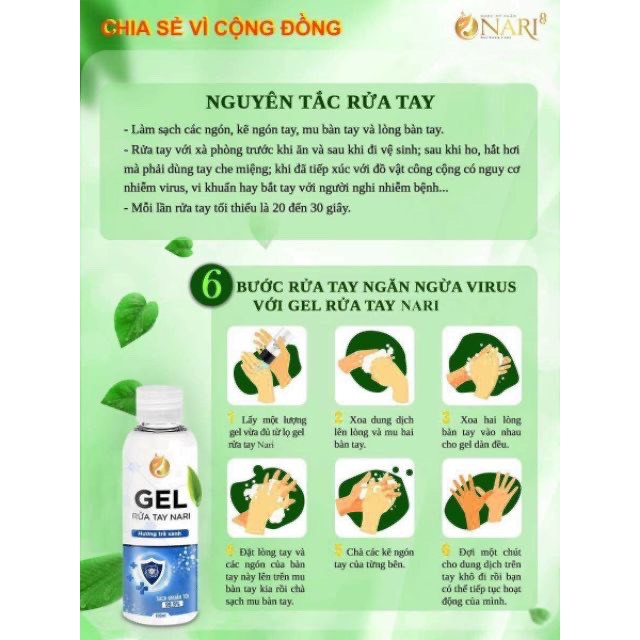 SẢ HÀNG - Gel rửa tay khô tinh dầu Trà Xanh 100ml ( diệt khuẩn tới 99% )