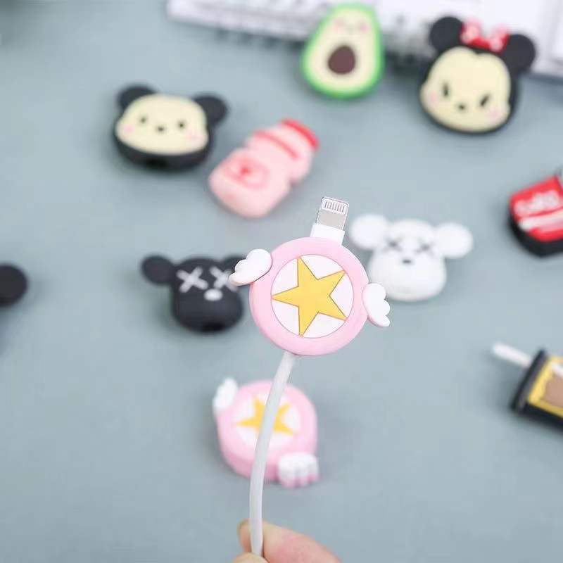 Phụ Kiện Bảo Vệ Đầu Dây Cáp Sạc iphone Hình Thú Dễ Thương Ốp