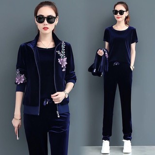(sẵn )bộ nhung nữ hàng qccc(ảnh thật)