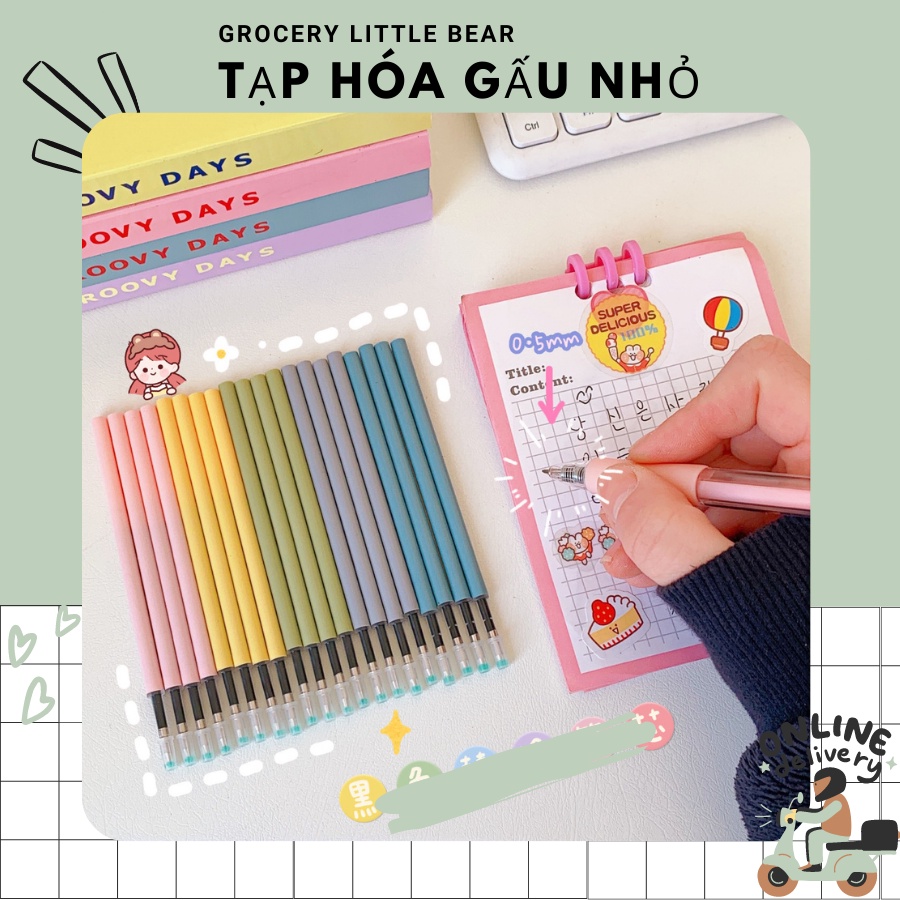 Set 5 ngòi bút gel/bút nước mực đen