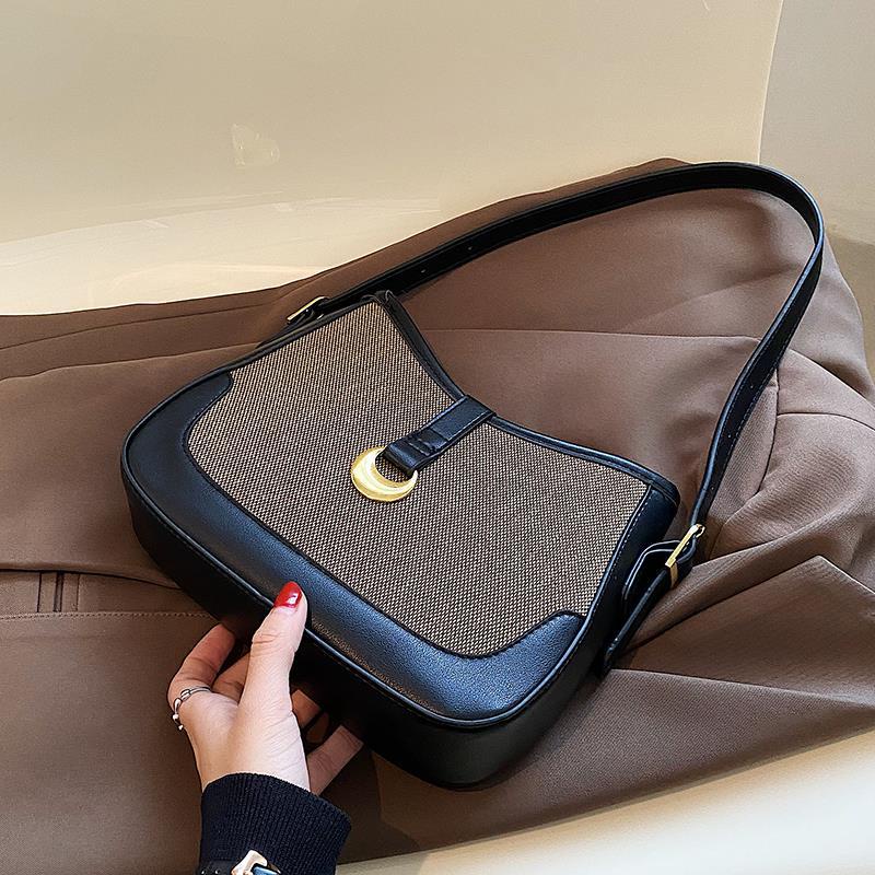 Túi Đeo Vai Màu Đen Kiểu retro Thời Trang Cho Bạn Gái