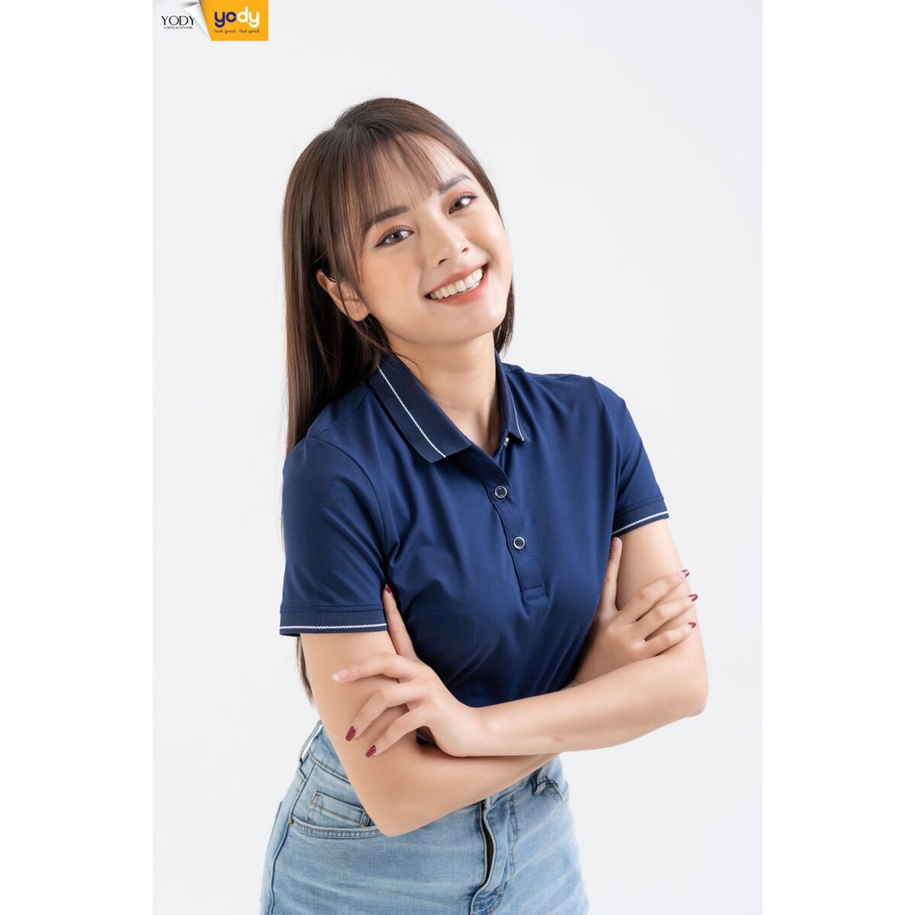 Áo polo pima nữ YODY, áo thun lạnh có cổ co dãn đàn hồi cực tốt - APN3010 | BigBuy360 - bigbuy360.vn