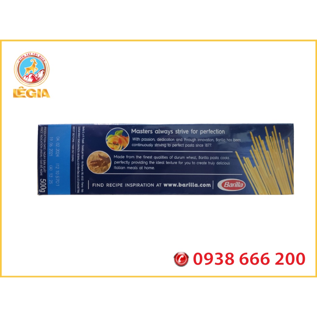 MÌ Ý SPAGHETTI n.3 BARILLA HỘP 500G