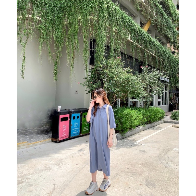 Váy thun cổ polo dáng dài V427 SUSTORE