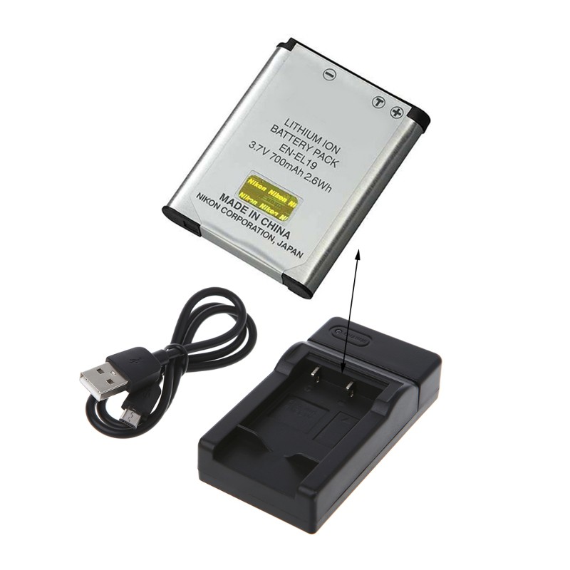 Bộ sạc pin chuyên dụng cho Nikon En-El19 S2500 S2600 S3100 S3300 S4100 S3300